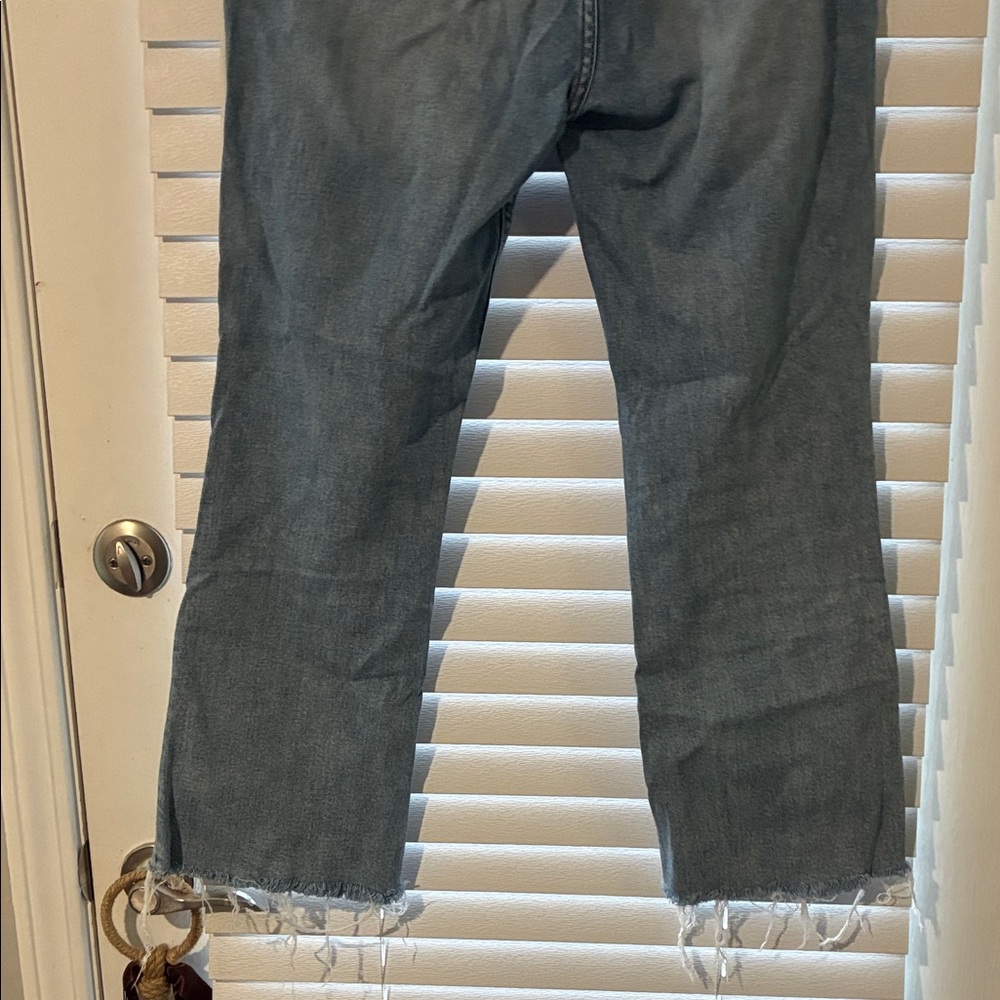 rag & bone Distressed Light Blue Straight Leg Jeans - Picture 11 of 12